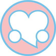 介護／福祉と親しみ／優しいとピンクのロゴ