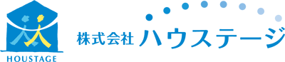 建築／建設／設備／設計／造園と親しみ／優しいと青のロゴ