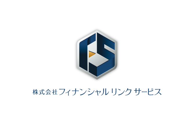 金融/保険/投資関連と立体的と青のロゴ