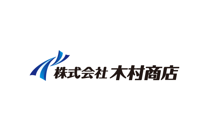 製造／メーカーと立体的と青のロゴ