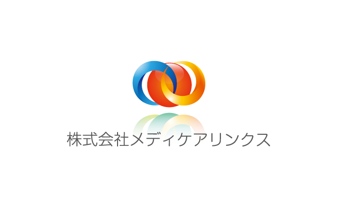 病院/クリニック/治療院/薬局と近未来とマルチカラーのロゴ