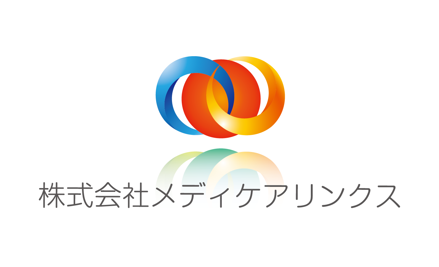 病院／クリニック／治療院／薬局と近未来とマルチカラーのロゴ