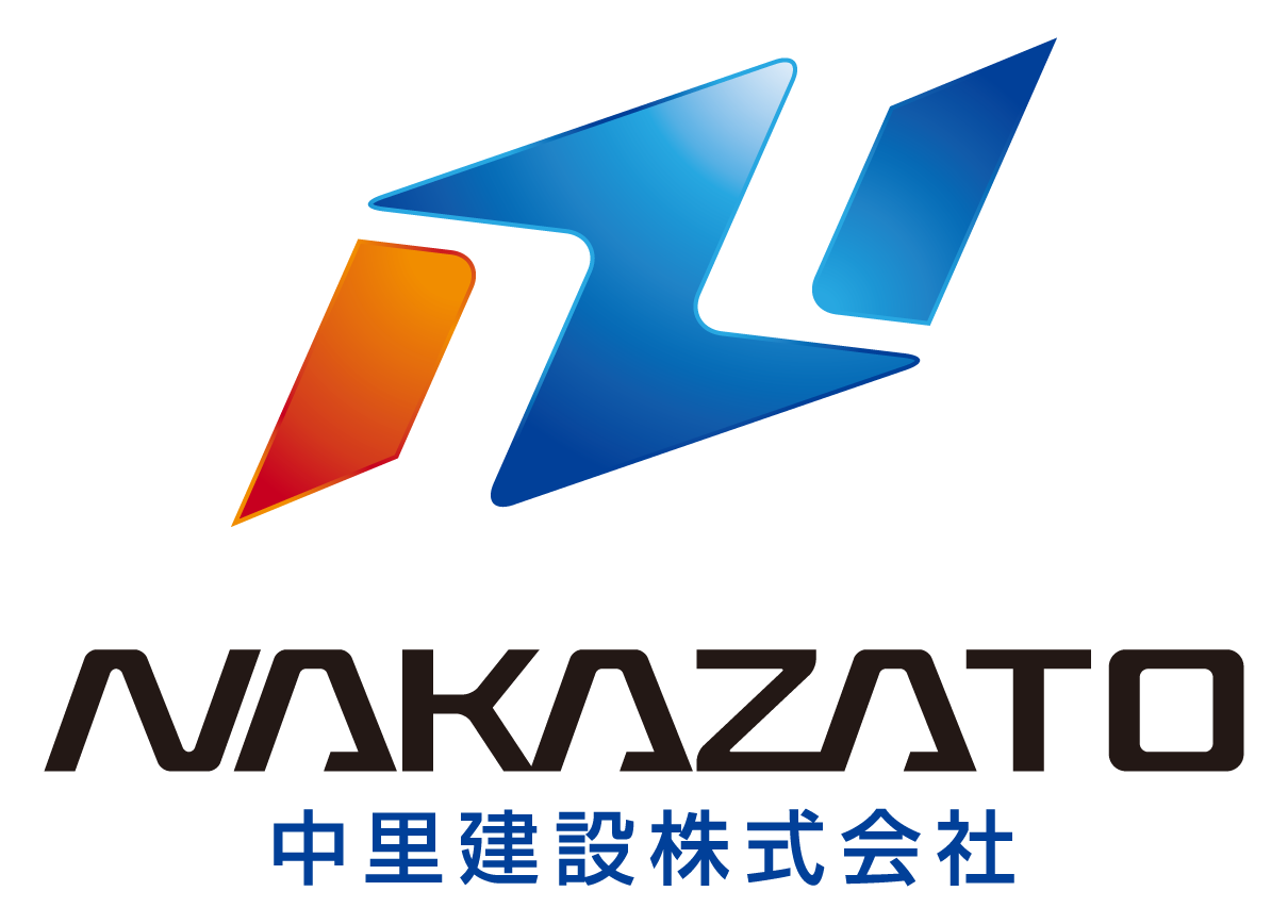 建築／建設／設備／設計／造園と近未来と青のロゴ