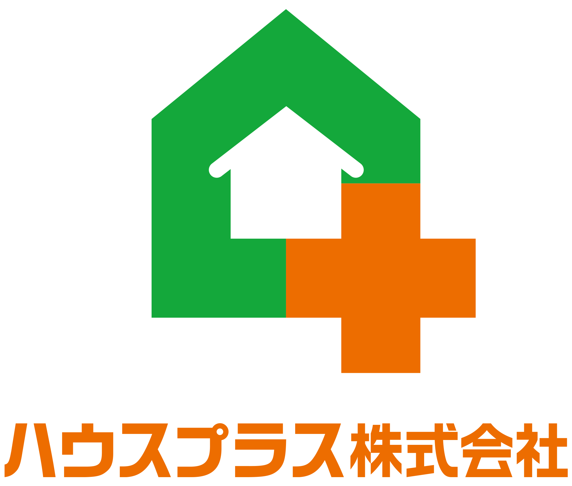 不動産業と親しみ／優しいと緑のロゴ