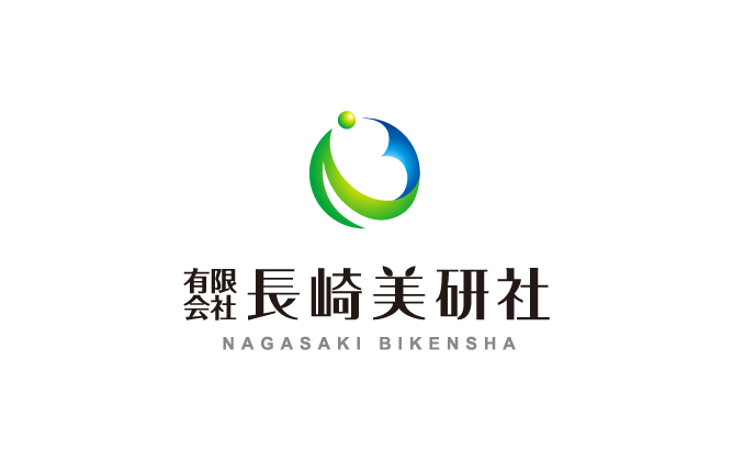 サービス業と近未来と青のロゴ
