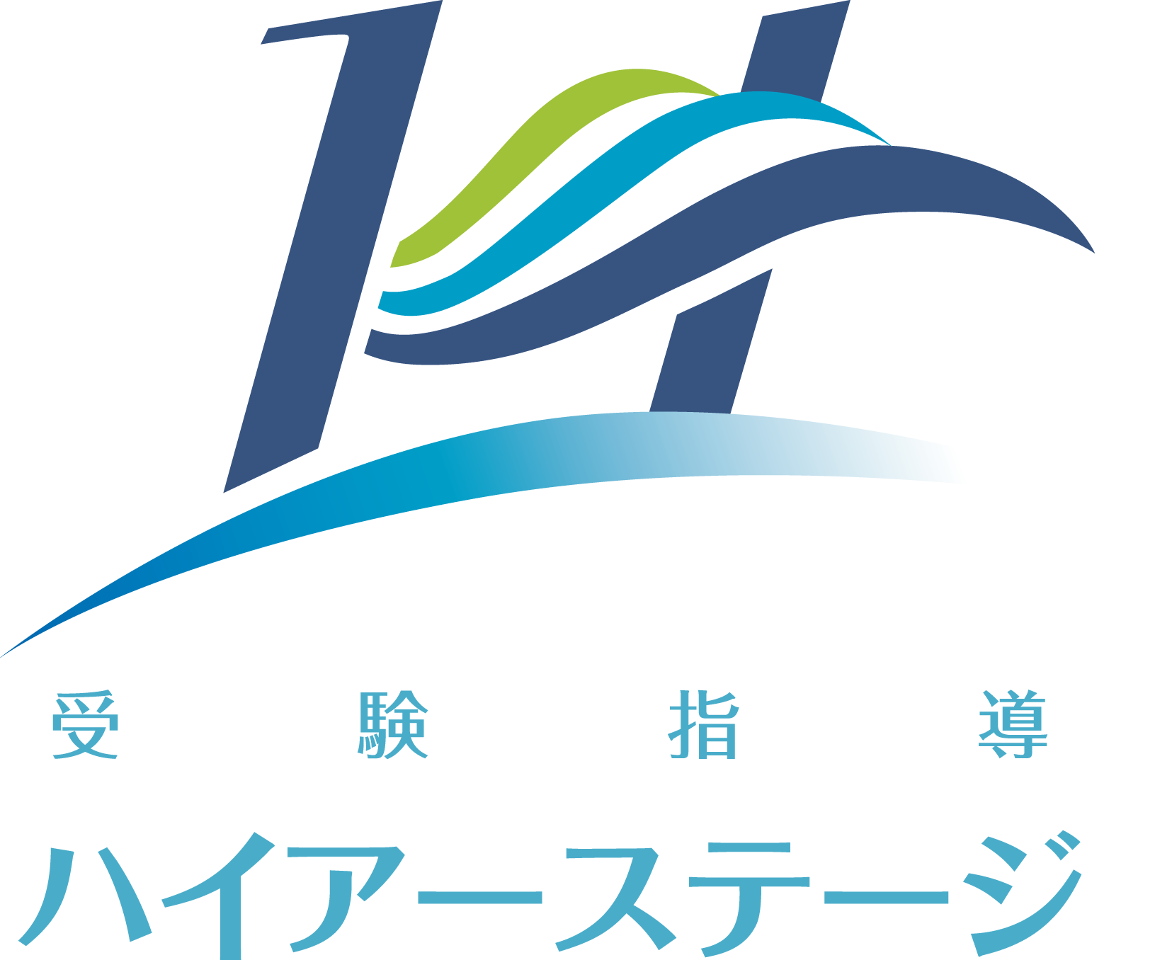 学校／教育／学習塾／レッスン系と綺麗／ 華やかと青のロゴ