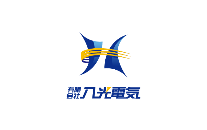 建築/建設/設備/設計/造園と立体的と黄のロゴ