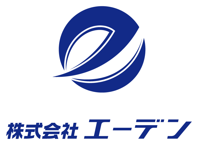 建築／建設／設備／設計／造園と堅め／堅実と青のロゴ