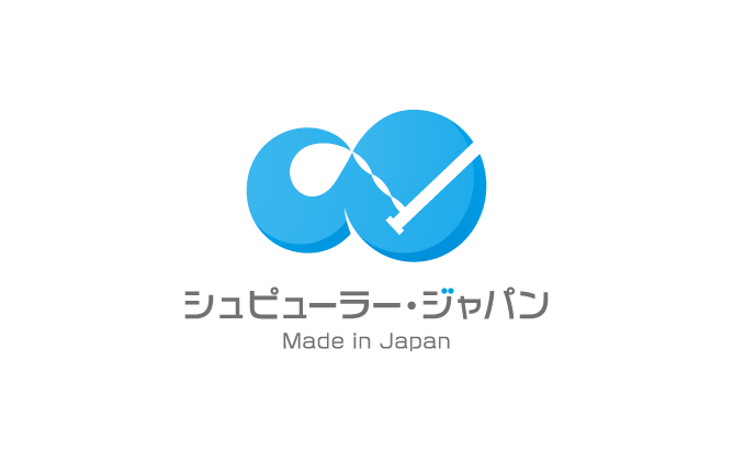 製造/メーカーとイラストと青のロゴ