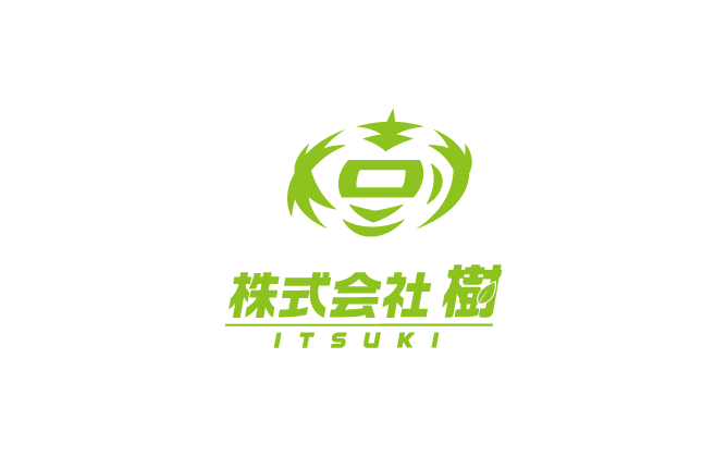 建築/建設/設備/設計/造園とイニシャルと緑のロゴ
