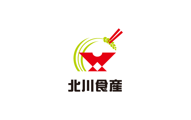 農業/農園/酪農/畜産/水産と親しみ/優しいと赤のロゴ