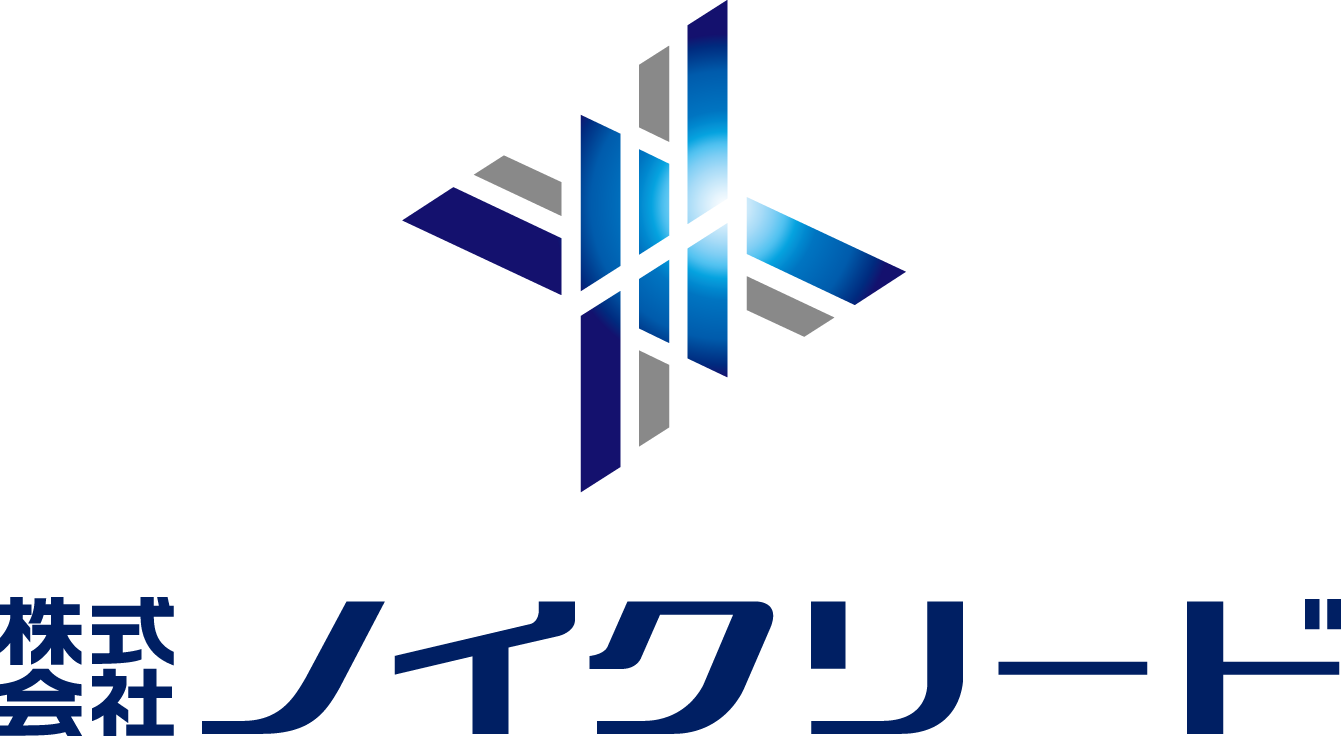 広告／印刷業と近未来と青のロゴ