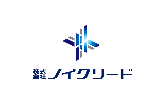 広告/印刷業と近未来と青のロゴ