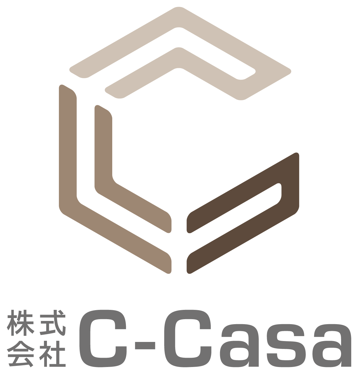 建築／建設／設備／設計／造園と高級感／気品とマルチカラーのロゴ