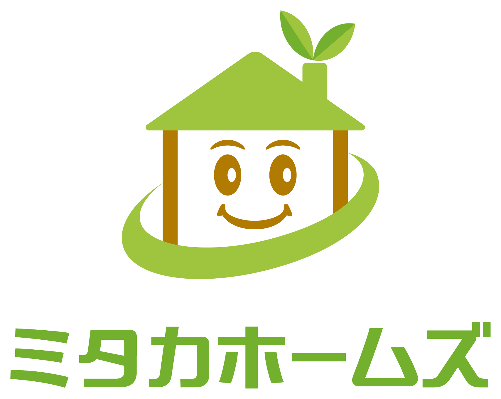 建築／建設／設備／設計／造園と親しみ／優しいと緑のロゴ