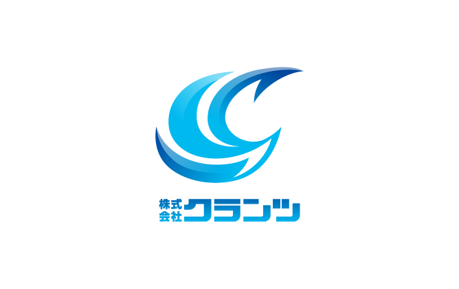 サービス業とシンプルと青のロゴ