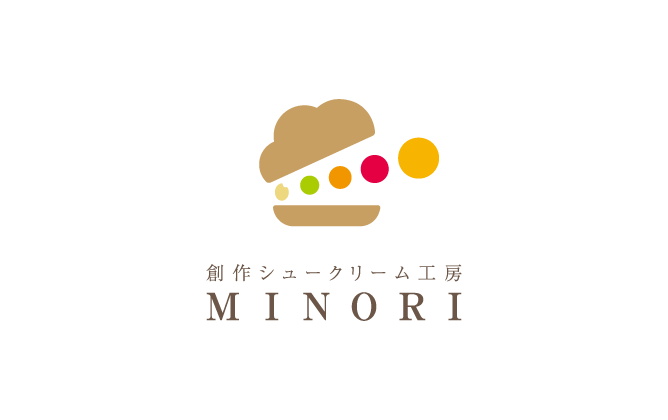 飲食業と親しみ/優しいとマルチカラーのロゴ