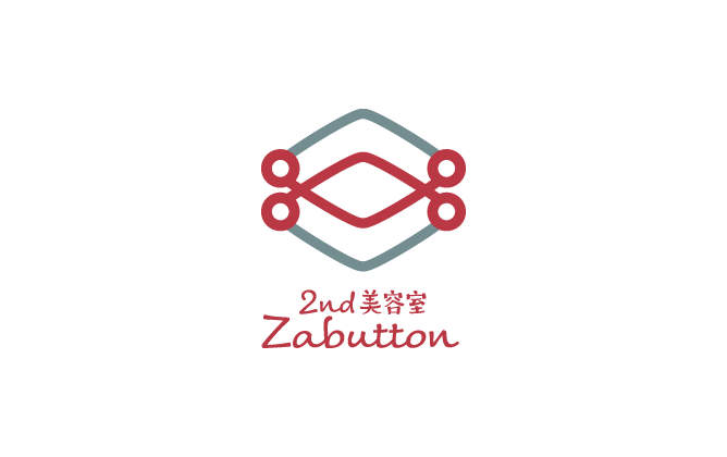 美容室/理髪店/美容系サロンと親しみ/優しいと赤のロゴ