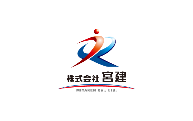 建築/建設/設備/設計/造園と近未来と青のロゴ