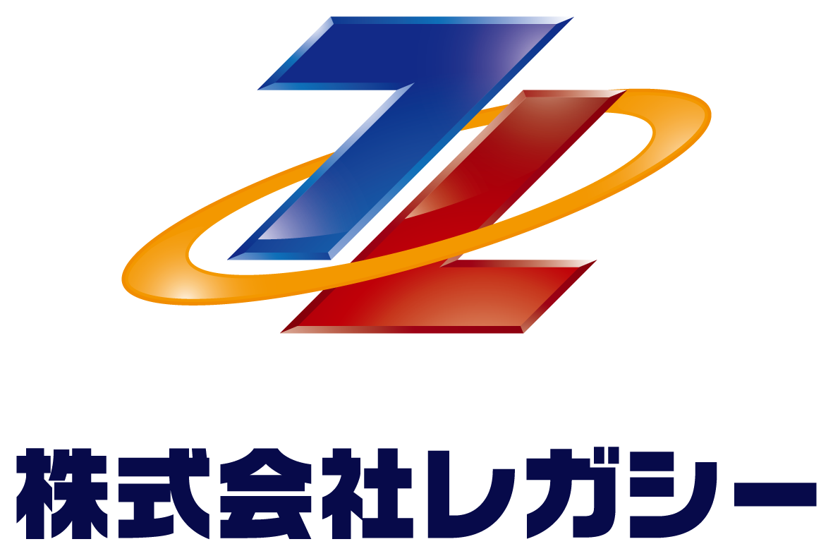 不動産業と立体的と青のロゴ