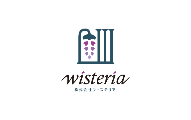不動産業と親しみ/優しいと紫のロゴ