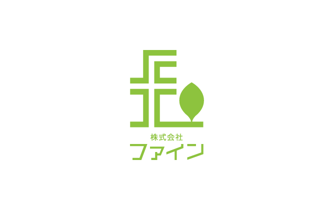 不動産業と親しみ/優しいと緑のロゴ