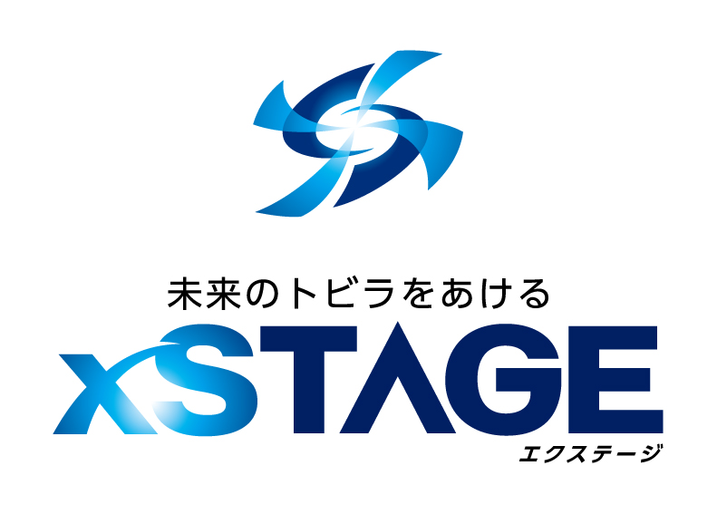 通信業と立体的と青のロゴ