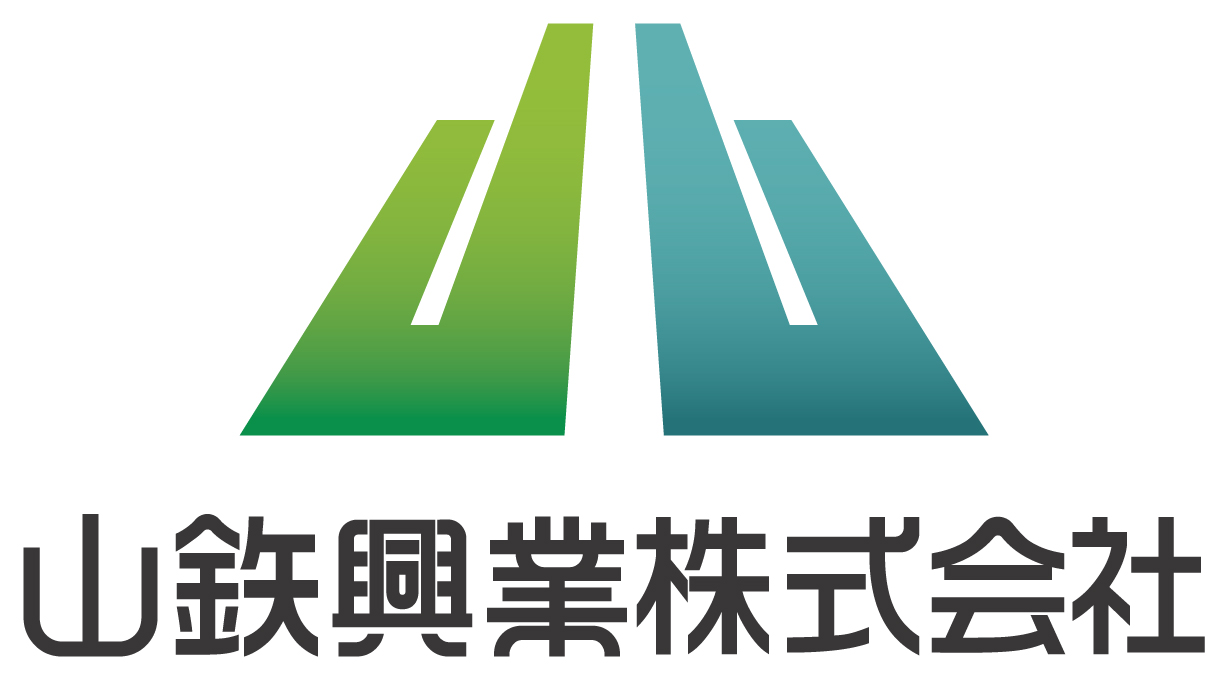 建築／建設／設備／設計／造園と堅め／堅実と青のロゴ