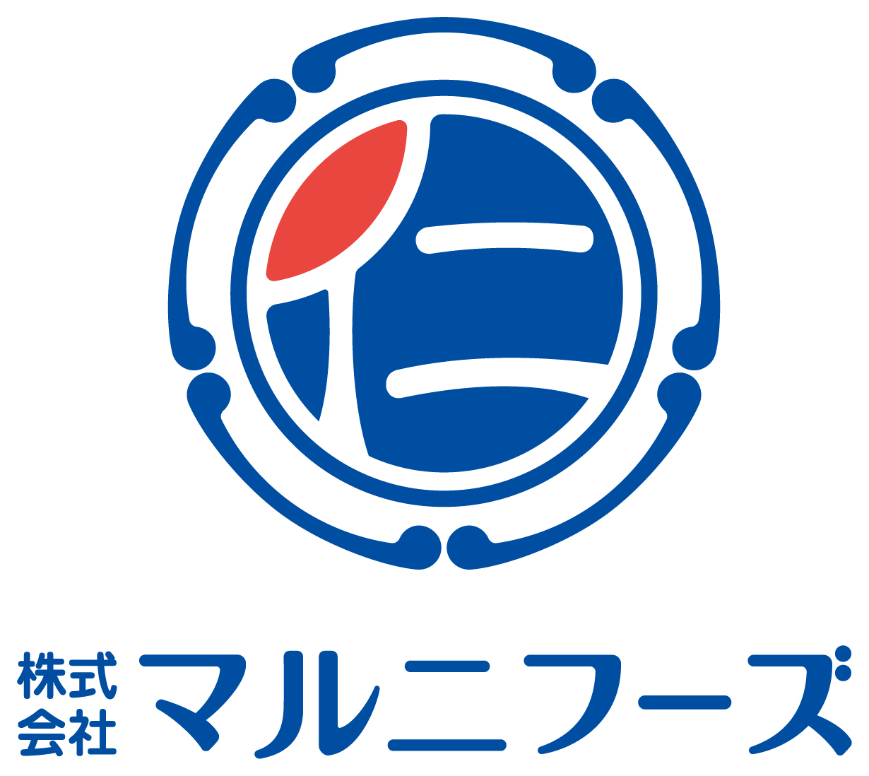 サービス業と和風／筆タッチと青のロゴ