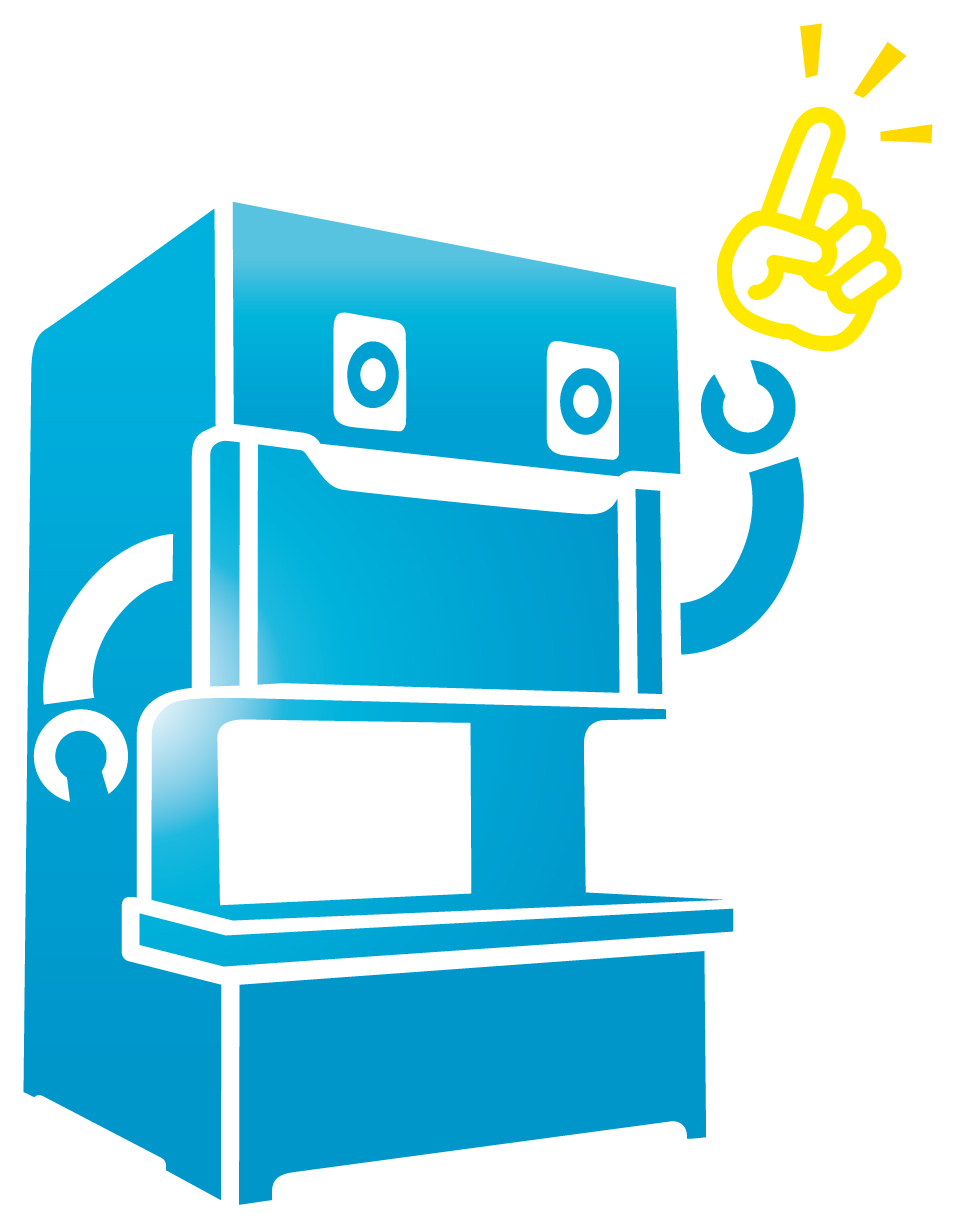 製造／メーカーと親しみ／優しいと黄のロゴ